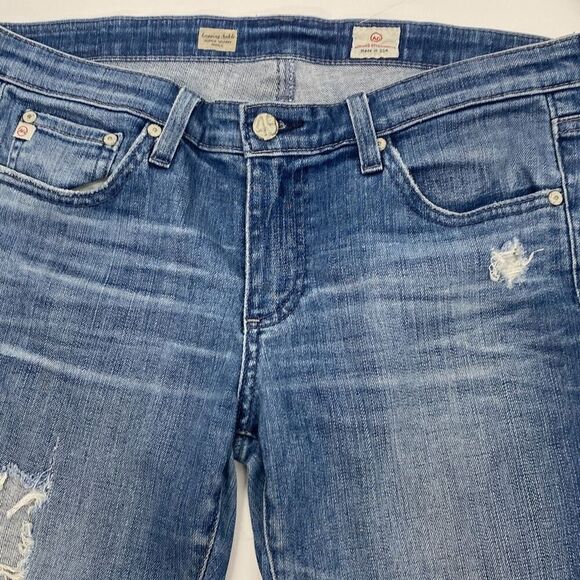 AG Legging‎ Ankle Super Skinny Ankle Jeans Distressed Blue Southgate Size 30 - Picture 3 of 15